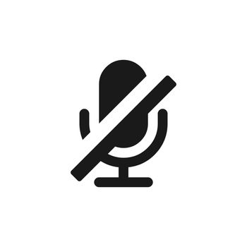 Microphone Audio Muted vector illustration. Mute Microphone icon isolated Vector EPS 10