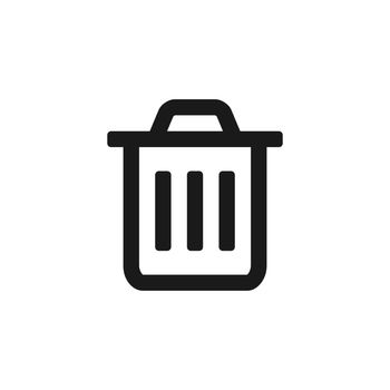 Trash bin vector icon. Trash symbol isolated on white background Vector EPS 10