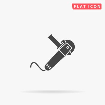 Angle grinder flat vector icon. Hand drawn style design illustrations.