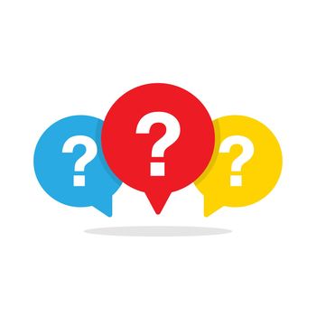 Message bubble with question mark vector icon Vector illustration EPS 10