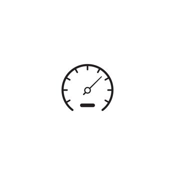 Speedometer outline icon. Symbol, logo illustration for mobile concept and web design.