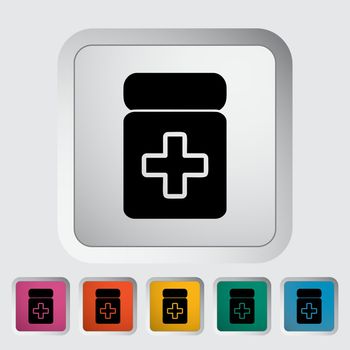 Drug icon. Flat vector related icon for web and mobile applications. It can be used as - logo, pictogram, icon, infographic element. Vector Illustration.