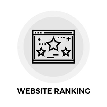 Website Ranking icon vector. Flat icon isolated on the white background. Editable EPS file. Vector illustration.