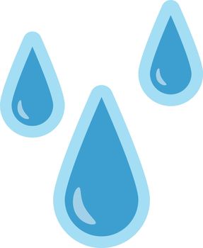 Three drops of water drops icon. Editable vector.