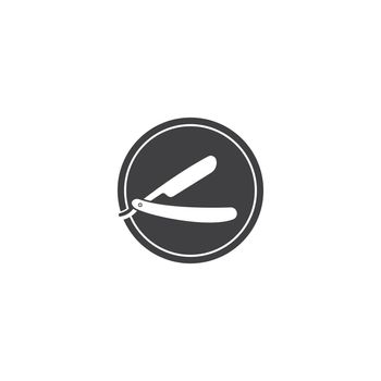 Barber vector icon illustration logo design.