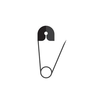 sewing pin icon vector illustration logo design template.