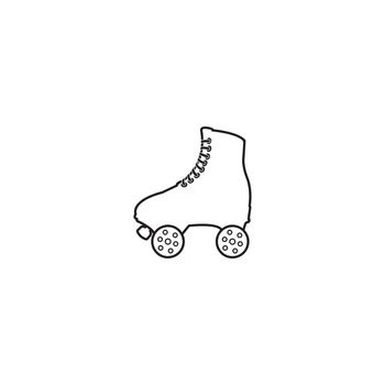skate line icon vector illustration logo design
