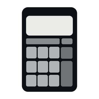 Vector of the calculator icon. Economy, finance sign isolated on white, economy concept, fashionable flat style for graphic design, website, user interface.