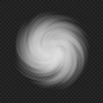White swirl cloud, Top view cyclone symbol