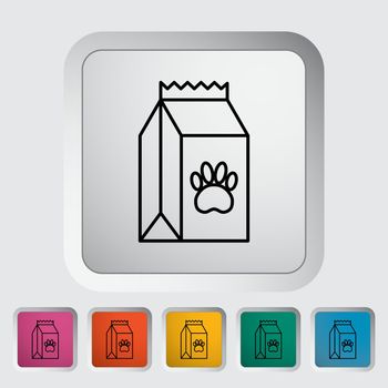 Pet food bag icon. Line flat vector related icon for web and mobile applications. It can be used as - logo, pictogram, icon, infographic element. Vector Illustration.