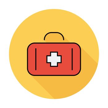 First aid. Flat icon for mobile and web applications. Vector illustration.