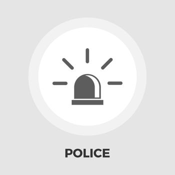 Police icon vector. Flat icon isolated on the white background. Editable EPS file. Vector illustration.