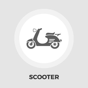 Scooter Icon Vector. Flat icon isolated on the white background. Editable EPS file. Vector illustration.
