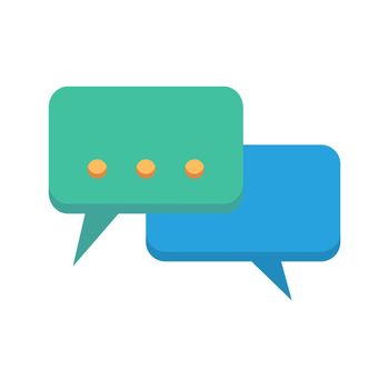 Speech Bubble Flat Vector Icon. Flat icon isolated on the white background. Editable EPS file. Vector illustration.