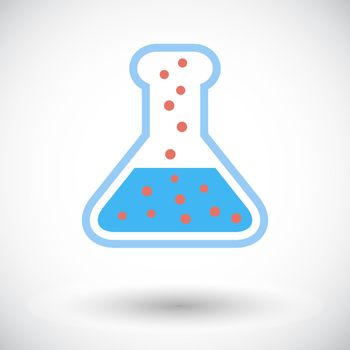 Chemisty. Single flat icon on white background. Vector illustration.