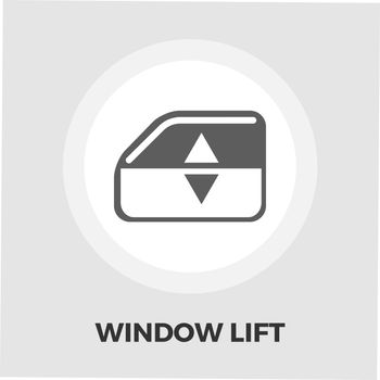 Window lift icon vector. Flat icon isolated on the white background. Editable EPS file. Vector illustration.