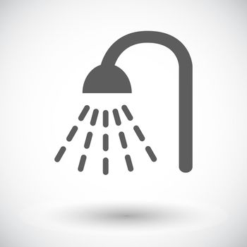 Shower. Single flat icon on white background. Vector illustration.