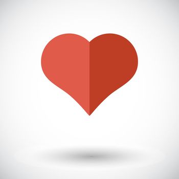 Suit of heart. Flat vector icon for mobile and web applications. Vector illustration.