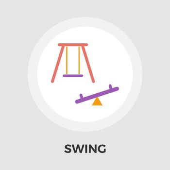Swing icon vector. Flat icon isolated on the white background. Editable EPS file. Vector illustration.