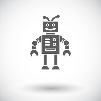 Robot toy icon. Flat vector related icon for web and mobile applications. It can be used as - logo, pictogram, icon, infographic element. Vector Illustration.