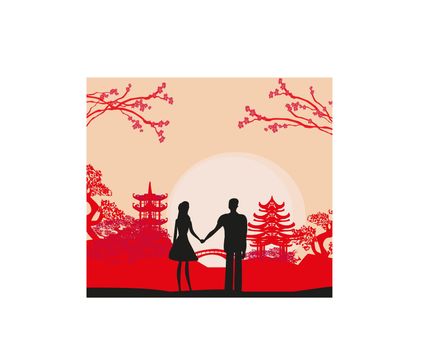 couple in love in China