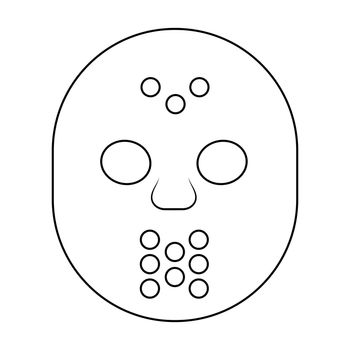 Horror mask pictogram vector illustration.