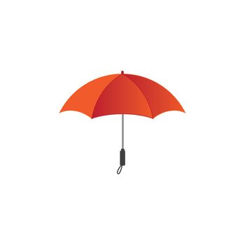 orange umbrella vector isolated illustration