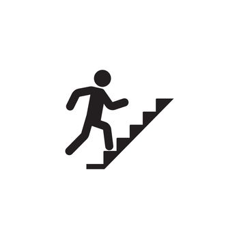 stairs up vector icon illustration simple design.