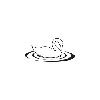 swan logo vector illustration design template
