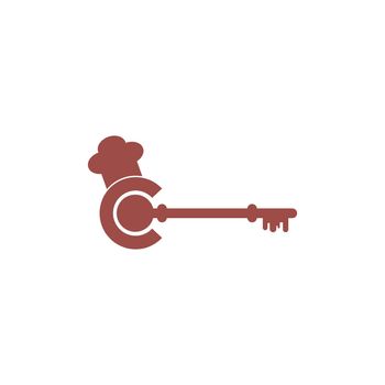 Key and Chef logo concept design illustration vector