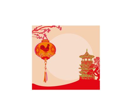 year of rooster - New Year frame