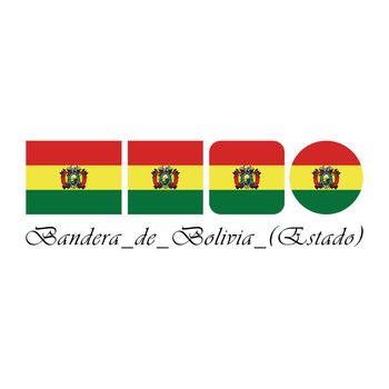 Flag of Bolivia nation design artwork with different style. Editable, resizable, EPS 10, vector illustration.
