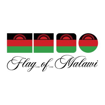 Flag of Malawi nation design artwork with different style. Editable, resizable, EPS 10, vector illustration.