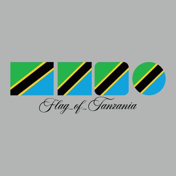 flag of tanzania nation design artwork with different style. Editable, resizable, EPS 10, vector illustration.
