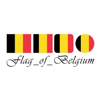 Flag of Belgium nation design artwork with different style. Editable, resizable, EPS 10, vector illustration.
