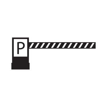Secure parking gate icon logo vector design