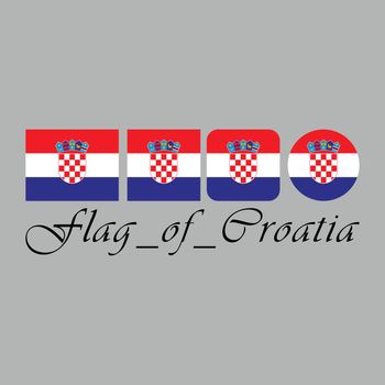 Flag of Croatia nation design artwork with different style. Editable, resizable, EPS 10, vector illustration.
