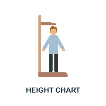 He���� Chart flat icon. Simple colors elements from hospital collection. Flat He���� Chart icon for graphics, wed design and more.