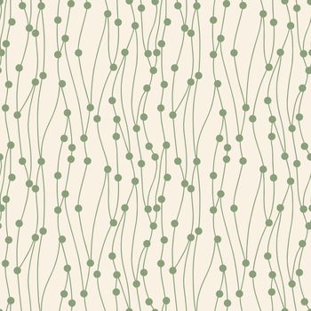 smooth branches with berries seamless pattern delicate background.