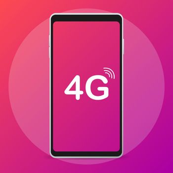 Icon of Wi-fi technology 4G . Vector illustration