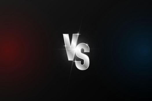 Versus logo vs letters for sports and fight competition. Battle vs match.