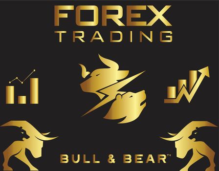 you can use  Forex trading Gold Bull And Bear
 to design banners, posters, backgrounds,..etc.