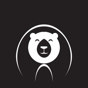 Bear icon logo free vector design