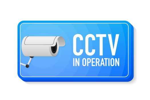 CCTV in operation. Security video, great design for any purposes. Isometric vector illustration. Security protection concept.