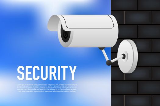 Security video, great design for any purposes. Isometric vector illustration. Security protection concept.