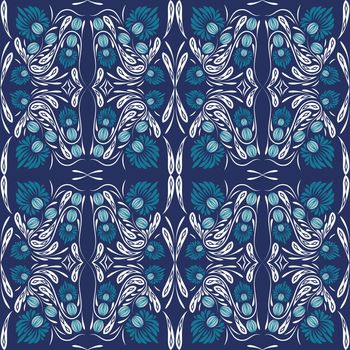 Floral pattern with flowers and leaves  Fantasy flowers Abstract Floral geometric fantasy       