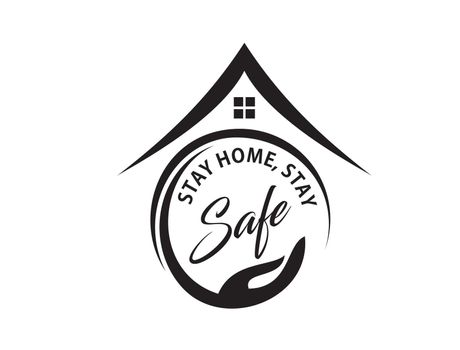 a vector illustration for stay at home stay safe campaign