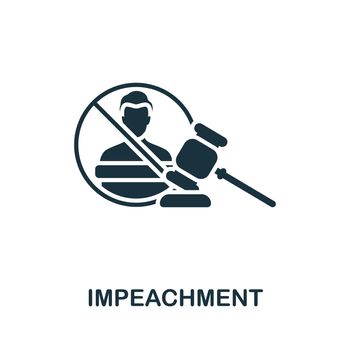 Impeachment icon line. Simple element economic crisis symbol for templates, web design and infographics.