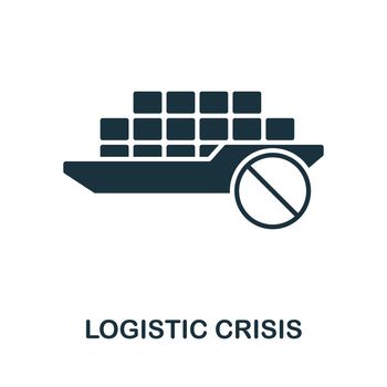 Logistic Crisis icon line. Simple element economic crisis symbol for templates, web design and infographics.