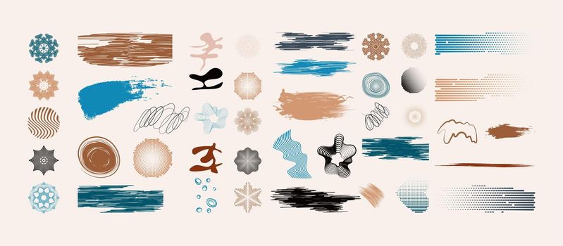 Pencil hatching in vector. Set of hand drawn doodle circles, textures for your design. Colorful hatching of geometric shapes and lines. Collection of simple decorative pencil shapes doodle